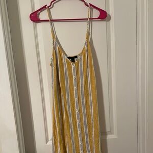 Yellow Striped Sleeveless Sundress